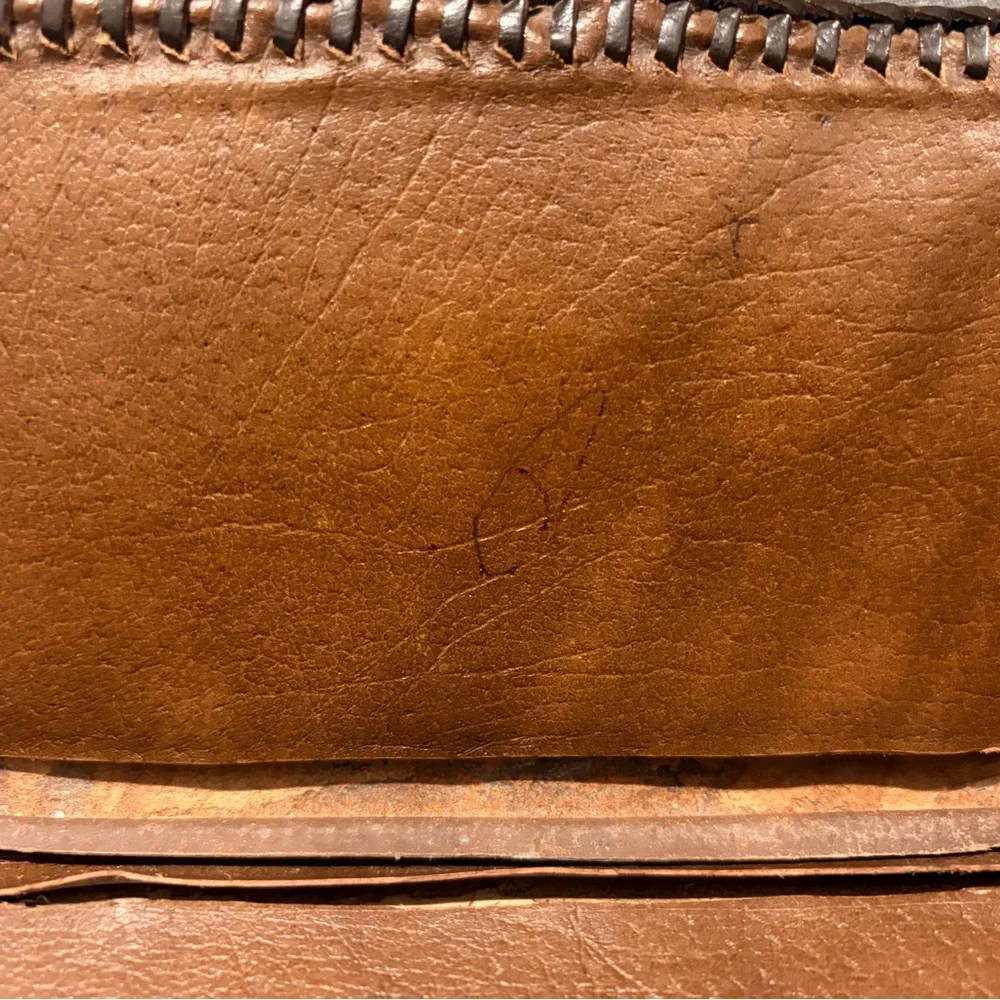 🤎‎ Vintage Hand Tooled Genuine Leather Wallet – Western Floral